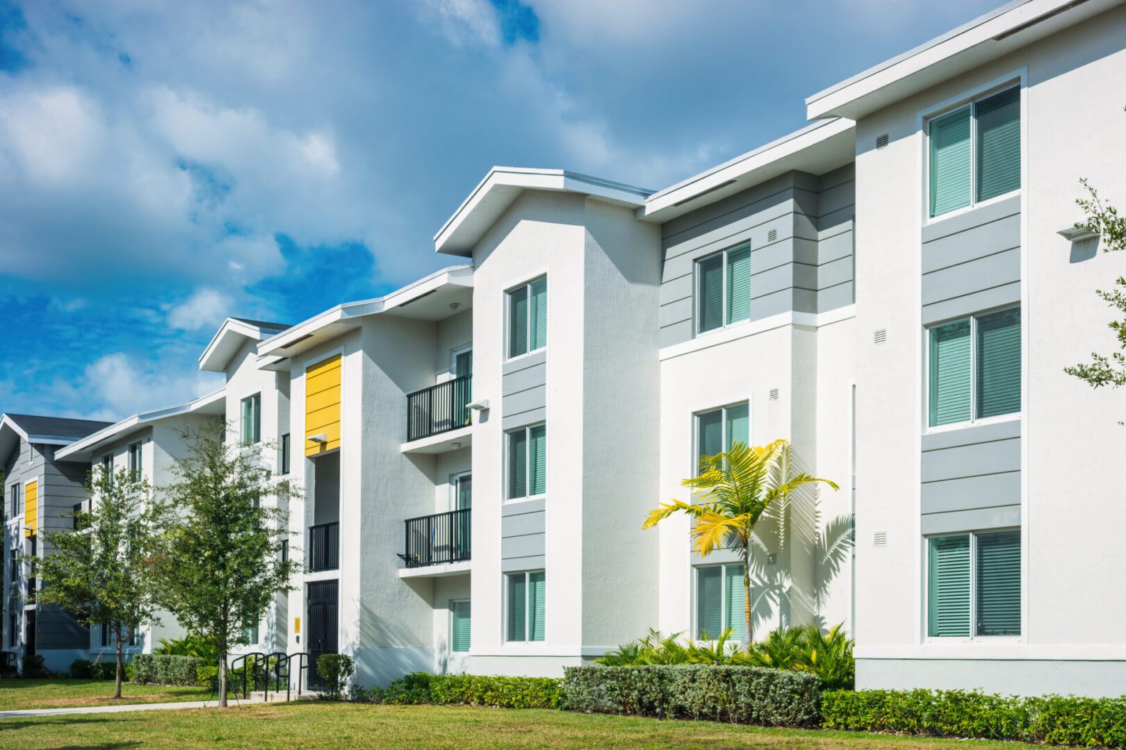 New condo apartment building in Miami, Florida, USA.